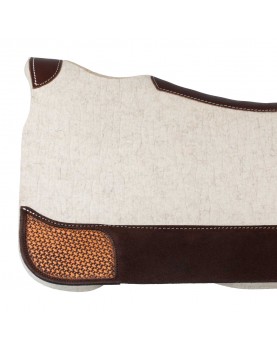 WESTERN FELT SADDLE PAD Basket Leather Pool's