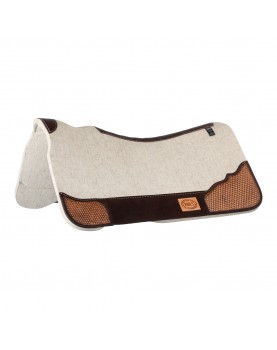 WESTERN FELT SADDLE PAD Basket Leather Pool's