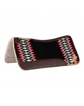 WESTERN FELT SADDLE PAD Pool's BLACK/WHITE/RED