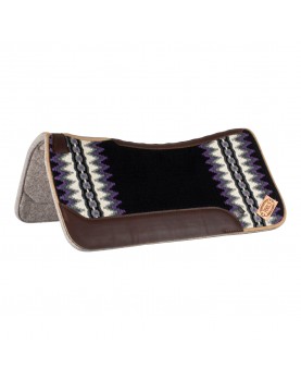 WESTERN FELT SADDLE PAD Pool's BLACK/WHITE/PURPLE