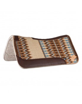 WESTERN FELT SADDLE PAD Pool's BEIGE/LIGHT BLUE