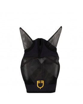 Fly mask with front logo Equestro UV Protective Black