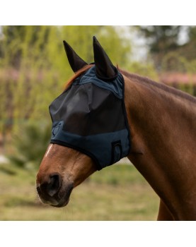 Fly mask with front logo Equestro UV Protective NAVY