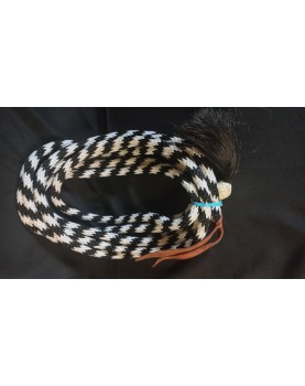 Nylon braids in horsehair and rawhide Black /...
