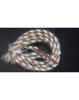 Genuine beige and white horsehair mecate