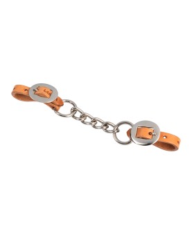 Natural CURB STRAP NICKEL FITTING Lakota