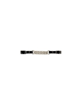 Gourmette double chaîne en cuir Lakota Black
