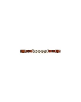 Gourmette double chaîne en cuir Lakota Brown