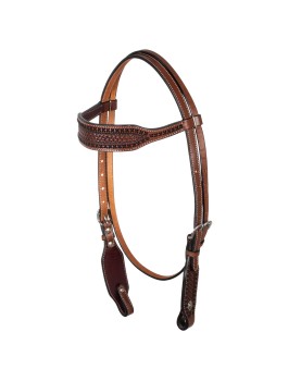 POOL'S WESTERN BRIDLE WITH WIDE BROWBAND