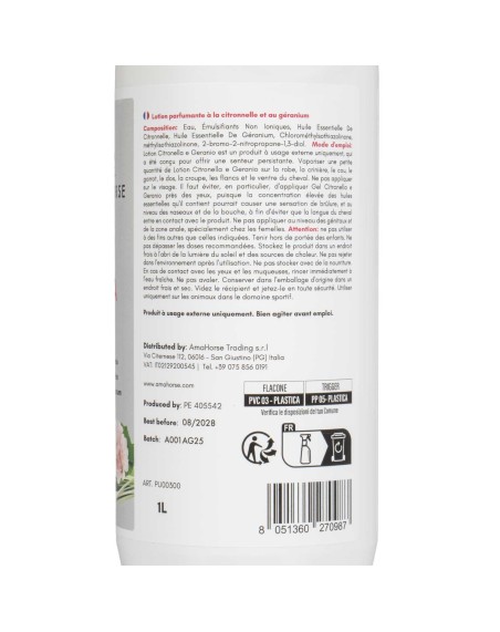 Lotion à la citronnelle et au géranium (1 L) (Box de 6pcs)