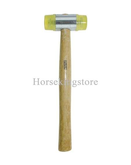 Nylon hammer with wooden handle