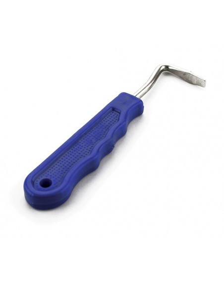 Deluxe hoof pick with plastic handle