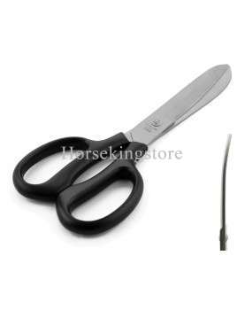 Scissors with curved blade