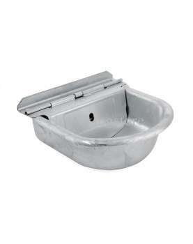 Galvanized constant water level drinking bowl with float