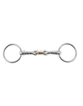 Double jointed snaffle bit stainless steel 14 x 65 mm