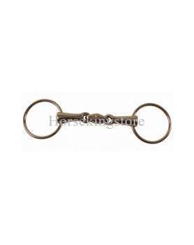 Double jointed snaffle bit stainless steel 18 x 65 mm