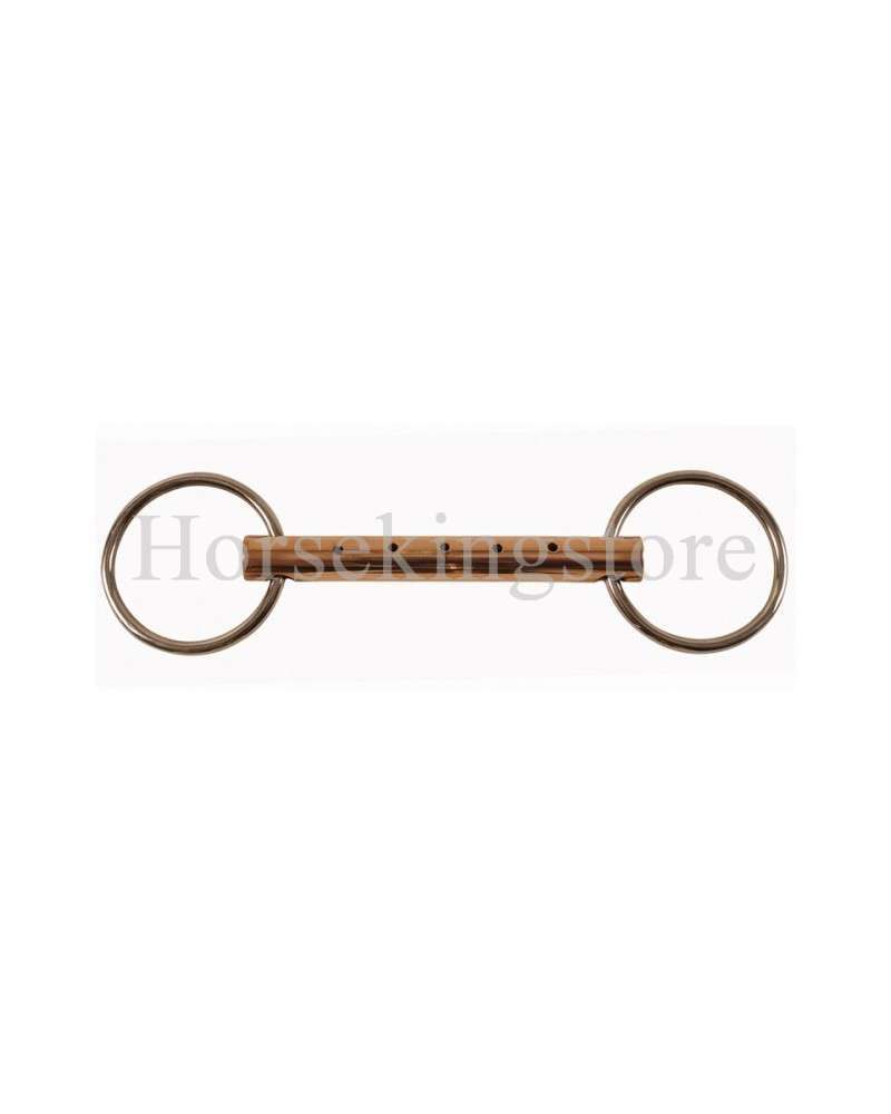 Unjointed copper mouth snaffle bit stainless steel 18 x 65 mm Unjointed copper mouth snaffle bit stainless steel 18 x 65 mm
