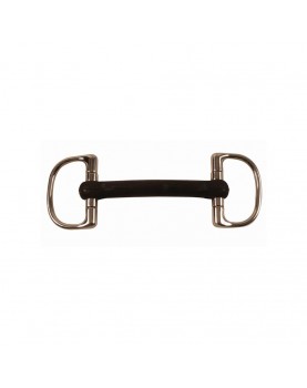 Unjointed rubber mouth dee ring bit 18 mm