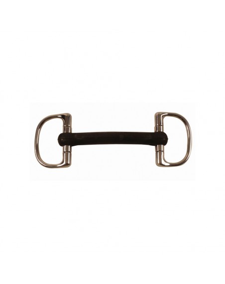Unjointed rubber mouth dee ring bit 18 mm