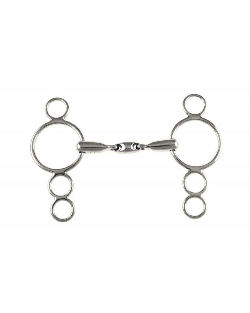 Double joint mouth continental gag bit 18 mm