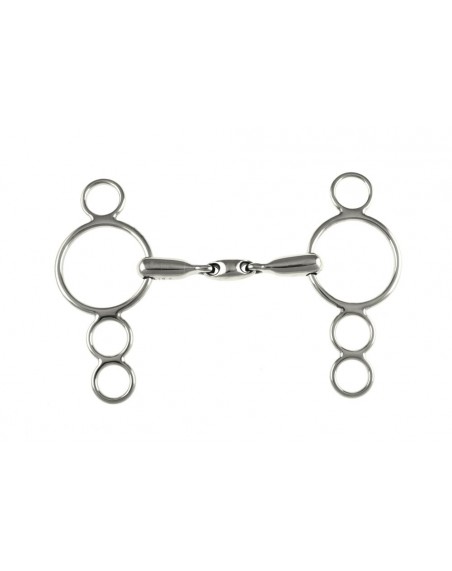 Double joint mouth continental gag bit 18 mm