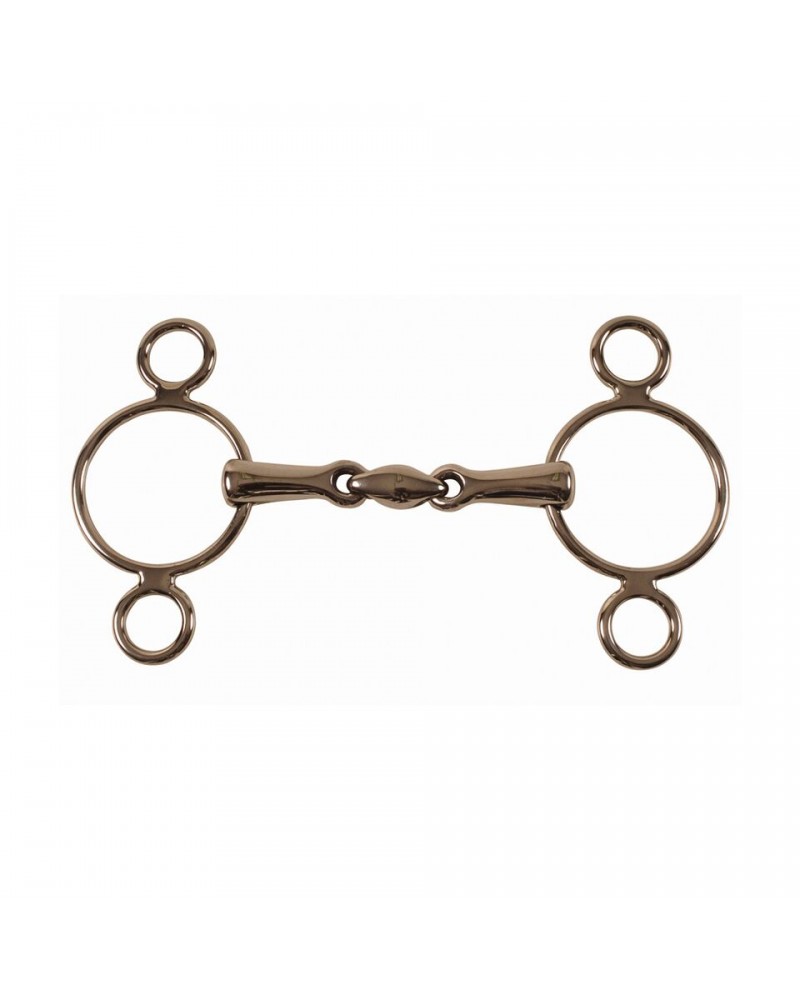 Double joint mouth continental gag bit 18 mm