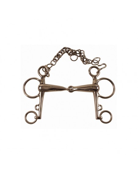 Hollow mouth pelham bit. 23 mm x 70 mm