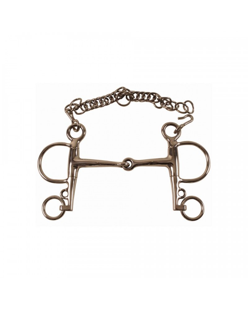 SOLID SS PELHAM BIT WITH SHORT CHEECKS 13 mm x 50 mm