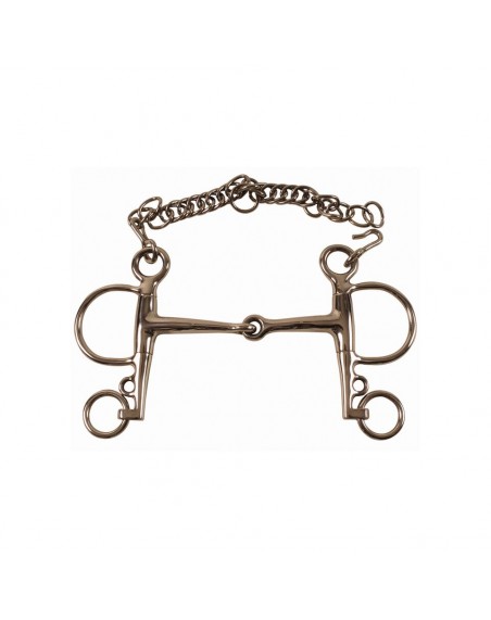 SOLID SS PELHAM BIT WITH SHORT CHEECKS 13 mm x 50 mm