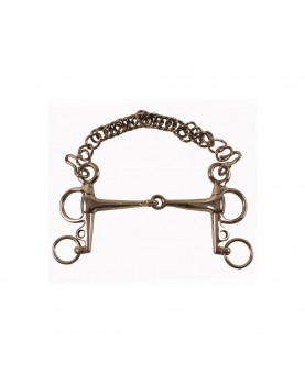 SOLID PELHAM BIT WITH SHORT CHEEKS 14 mm x 50 mm