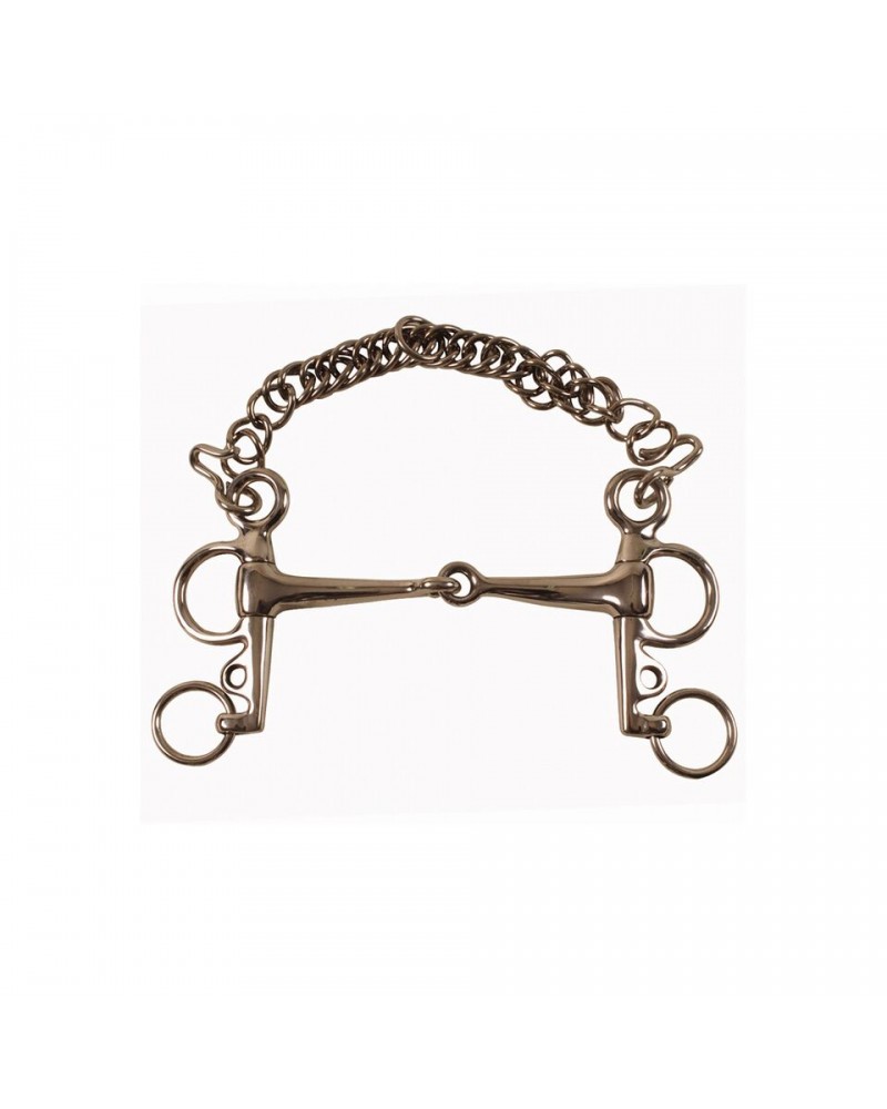 SOLID PELHAM BIT WITH SHORT CHEEKS 14 mm x 50 mm