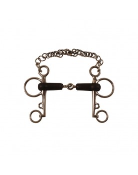 Rubber mouth pelham bit 18 mm x 70 mm
