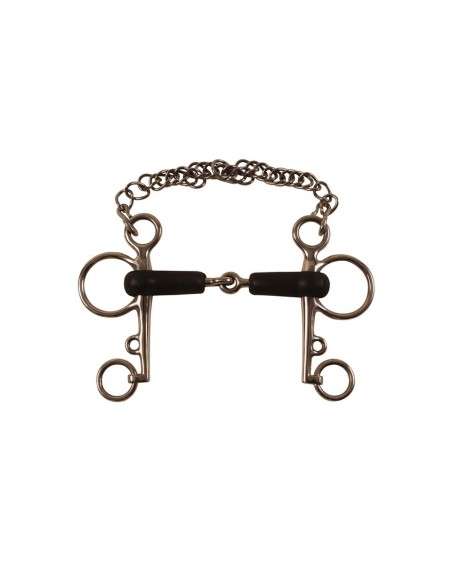 Rubber mouth pelham bit 18 mm x 70 mm