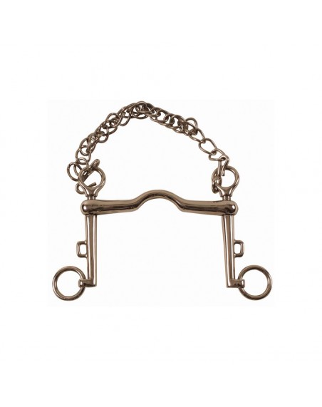Weymouth bit with sliding cheeks 13 mm x 70 mm
