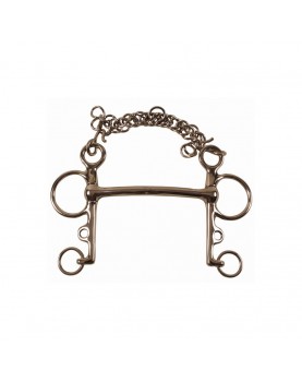 Unjointed bit with sliding cheeks 11 mm x 70 mm
