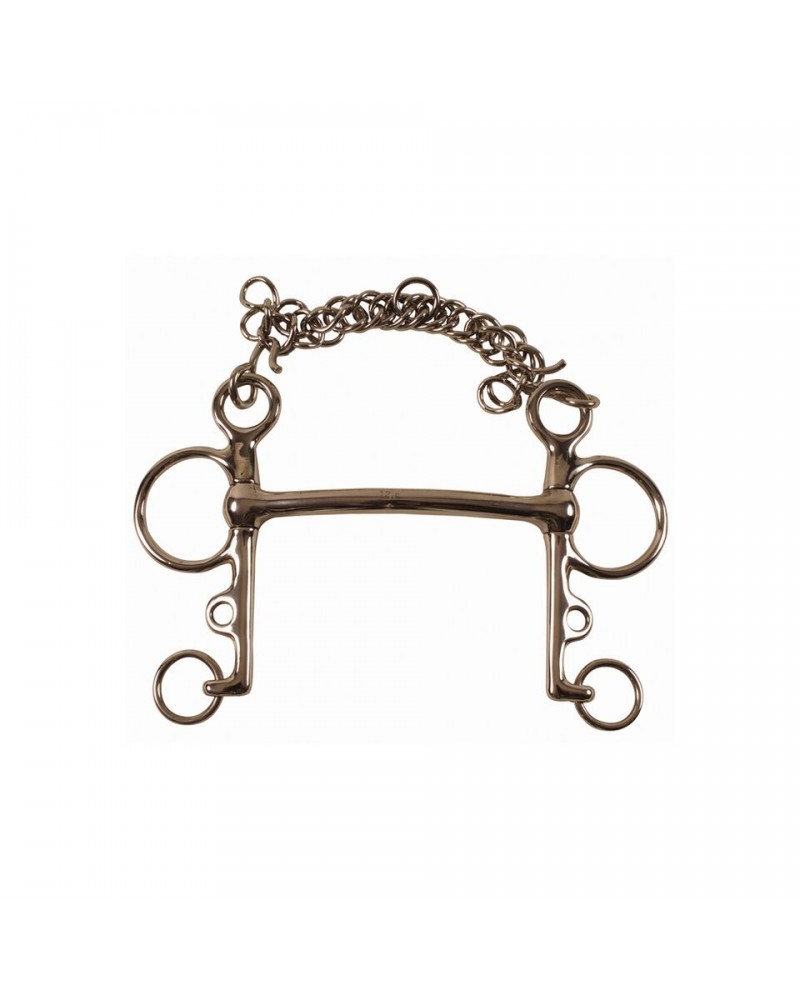 Unjointed bit with sliding cheeks 11 mm x 70 mm