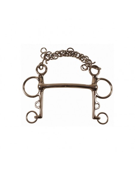 Unjointed bit with sliding cheeks 11 mm x 70 mm
