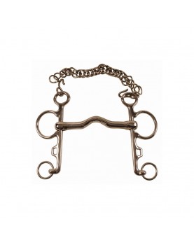 Unjointed bit with sliding cheeks 14 mm x 70 mm