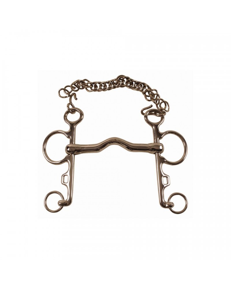 Unjointed bit with sliding cheeks 14 mm x 70 mm