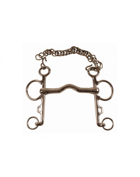 Unjointed bit with sliding cheeks 14 mm x 70 mm