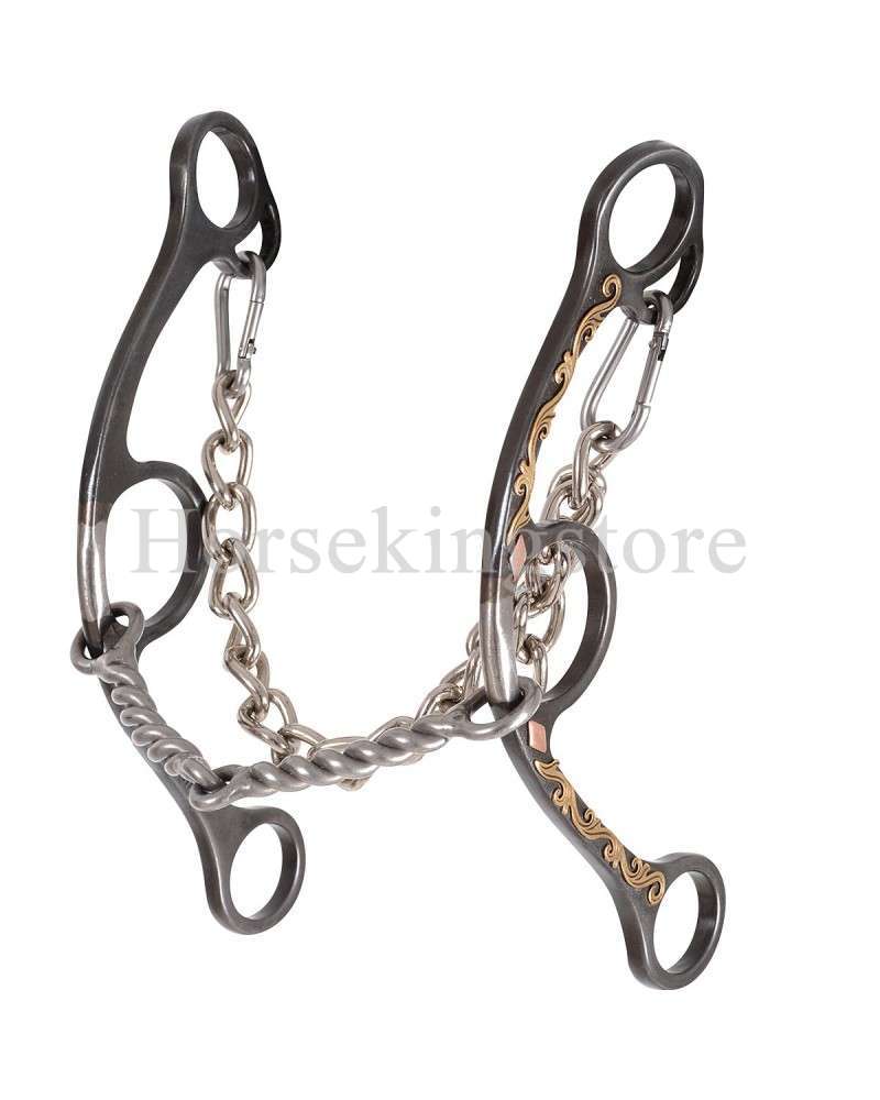Diamond Long Shank TWISTED WIRE SNAFFLE SHERRY CERVI