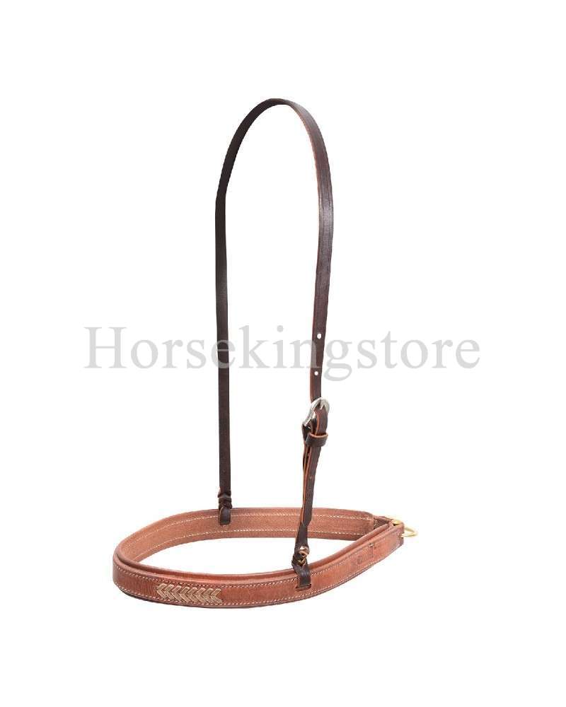 Noseband with Rawhide Laced Natural Martin Saddlery