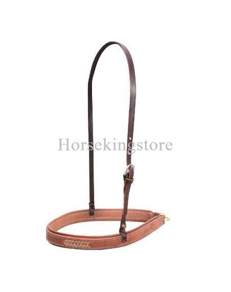 Noseband with Rawhide Laced Natural Martin Saddlery