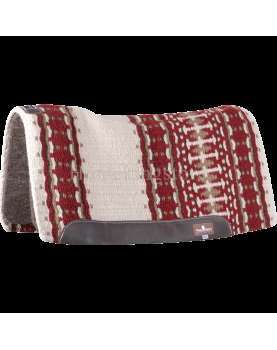 3/4 CONTOUR WOOL TOP ALPACA PAD 34 X 38 Classic Equine Ivoire Crimson