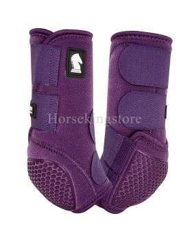 FLEXION Boots BY LEGACY - FRONT Classic Equine EGGPLANT