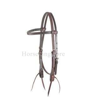 ROUGHOUT BROWBAND HEADSTALL Chocolate Martin Saddlery