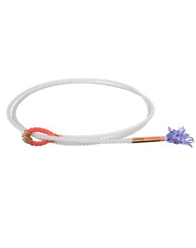 Corde de Calf Roping Rattler Racer Piggin Red Eye 3/16 inch White Hard
